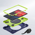 Gyerek tok Lenovo Tab M11, páncélozott, pánttal, tengerészkék / zöld