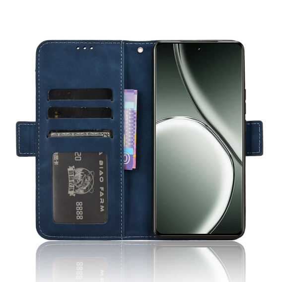 Pattintható tok a Realme GT 6 / 6T, Card Slot, sötétkék