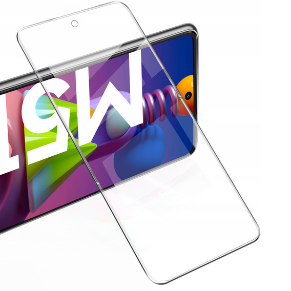 2x edzett üveg a Samsung Galaxy M51, ERBORD 9H Hard Glass a képernyőn