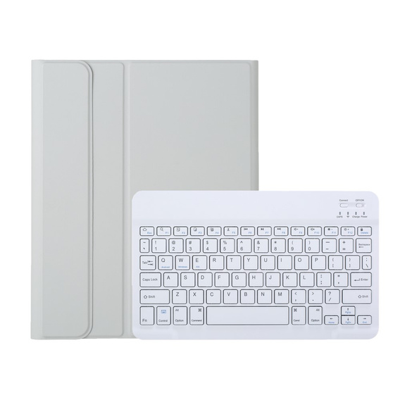 Bluetooth billentyűzetet tartalmazó tok iPad 11" 2025 A16 (11 gen.) / iPad 10.9" 2022 (10 gen.) készülékhez, szürke