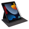 Tok iPad 10.2" 2021/2020/2019 (9/8/7 gen.), tolltartóval, 360°-os forgatható, fekete