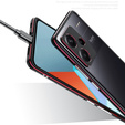 Tok Xiaomi Redmi Note 13 Pro+, Armor Bumper, lencsevédővel, fekete / piros