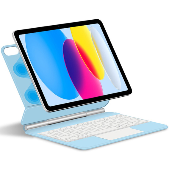 Billentyűzet tok iPad 10.9" 2022 (10 gen.) / iPad 11" 2025 A16 (11 gen.), Magnetic Keyboard Touchpad, kék