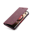 CASEME tok Huawei P30 Pro, Leather Wallet Case, bordó
