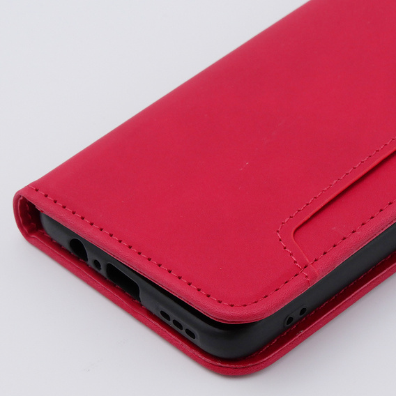 Pattintható tok a Motorola Moto G54 5G, Card Slot, piros
