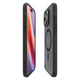 MagSafe Spigen tok iPhone 16 Pro, Ultra Hybrid, átlátszó / fekete + 9H edzett üveg