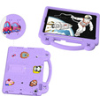 Gyermek tok iPad 10.2" 2021/2020/2019 (9/8/7 gen.) / Air 10.5" 2019 (3 gen.), Cute Patterns, állvánnyal, lila