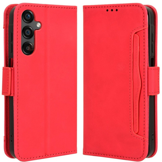 Pattintható tok a Samsung Galaxy A25 5G, Card Slot, piros