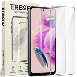 2x edzett üveg a Xiaomi Redmi Note 12S, ERBORD 9H Hard Glass a képernyőn