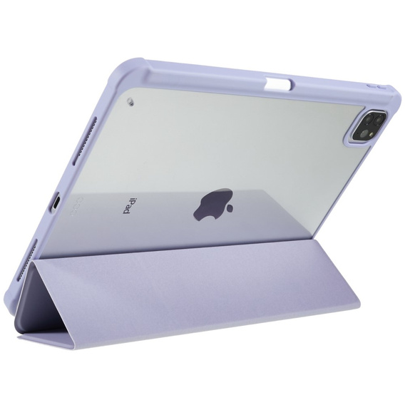 Tok iPad Pro 11 2022 / 2021 / 2020 / 2018, Smartcase Hybrid, tolltartó résszel, lila
