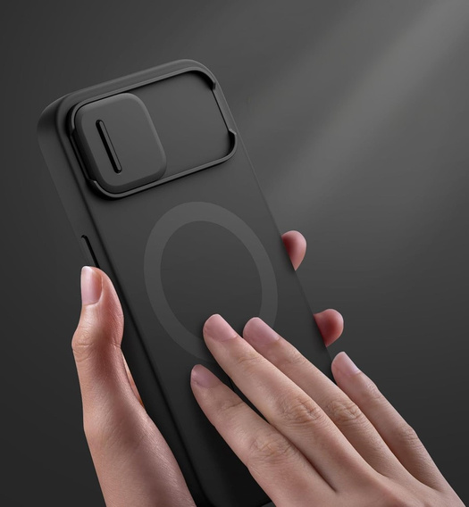 SURITCH - Mágneses védőtok kamerafedéllel és állvánnyal iPhone 16e készülékhez