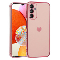 Telefontok a Samsung Galaxy A14 4G/5G, Electro heart, rózsaszín rose gold