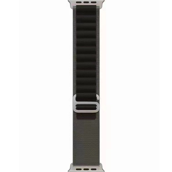 Pasek nylonowy do Apple Watch 1/2/3/4/5/6/7/8/SE/ULTRA 42/44/45/49 MM, Czarny / Zielony