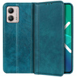 Pattintható tok Motorola Moto G53 / G23 / G13, Split Leather, zöld