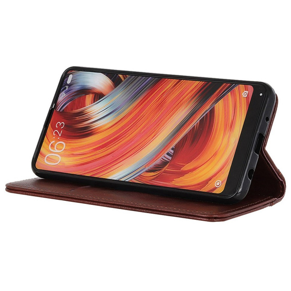 Pattintható tok Xiaomi Poco F6 Pro, Split Leather, barna