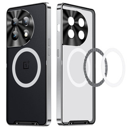 Kameravédő tok OnePlus 12 5G, CamShield MagSafe, átlátszó / ezüst