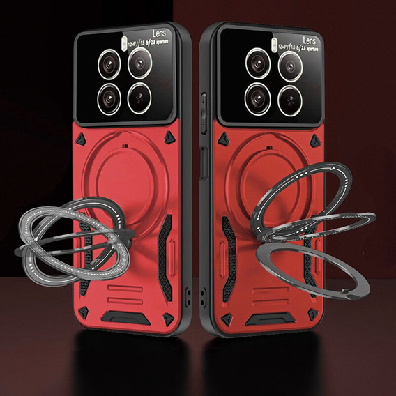 Páncélozott tok a Realme 12 Pro 5G / 12 Pro+ 5G készülékhez, Magnetic Ring, piros