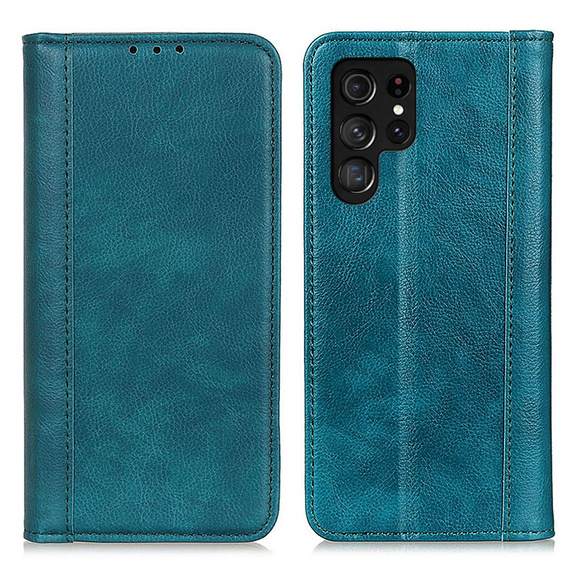 Telefontok a Samsung Galaxy S24 Ultra, Wallet Litchi Leather, zöld