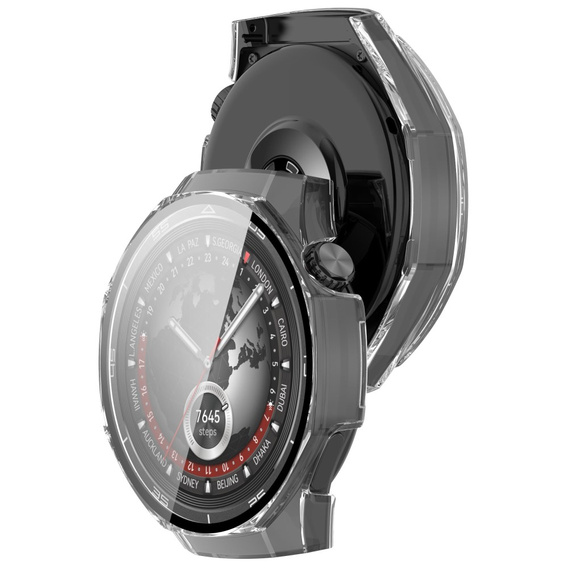 2in1 tok + edzett üveg a Huawei Watch GT 5 Pro 46mm-hoz, átlátszó