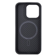 Tok iPhone 15 Pro Max, Aramid Fiber Cover, fekete