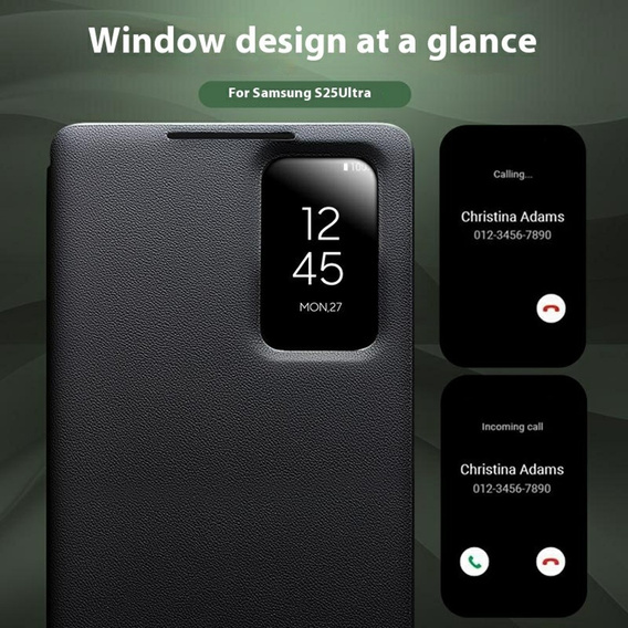 QIALINO bőr flip tok Samsung Galaxy S25 Ultra készülékhez