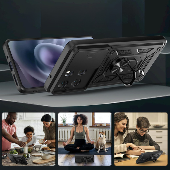 Telefontok a Motorola Moto G86 5G, CamShield Slide, fekete