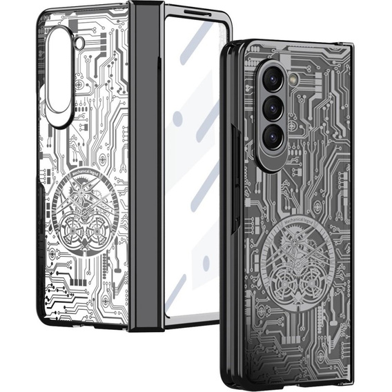 Tok Samsung Galaxy Z Fold 5 5G, Mechanical Legend, fekete