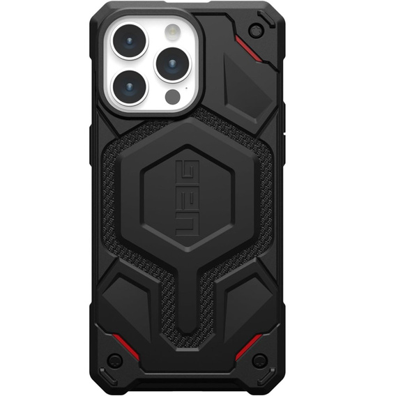 Urban Armor Gear Telefontok a iPhone 15 Pro Max, Monarch Pro Kevlar MagSafe, fekete