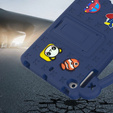 Gyermek tok iPad mini 7.9" 2019/2015/2014/2013/2012 (5/4/3/2/1 gen.), Cute Patterns, állvánnyal, sötétkék