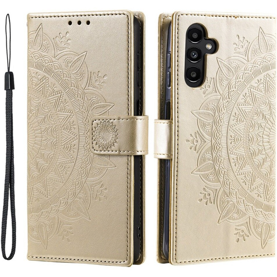 Pattintható tok a Samsung Galaxy S23 FE, Mandala, arany