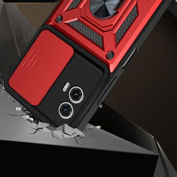 Telefontok a Motorola Moto G73 5G, CamShield Slide, piros