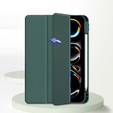 Tok Apple iPad Pro 13" 7 gen. 2024 (A2925, Smartcase Hybrid, tolltartó résszel, zöld