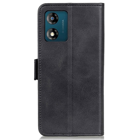 Pattintható tok a Motorola Moto E13, Wallet, fekete