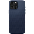 A Spigen tok iPhone 16 Pro, Liquid Air, sötétkék + 9H edzett üveghez