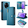 Pattintható tok a Realme 14 Pro+ 5G, Wallet Zipper Pocket, kék