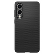 A Spigen tok Samsung Galaxy S25 Edge, Liquid Air, fekete + 9H edzett üveghez