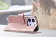 Pattintható tok a Xiaomi Redmi 15C 4G/LTE, Butterfly, rózsaszín rose gold