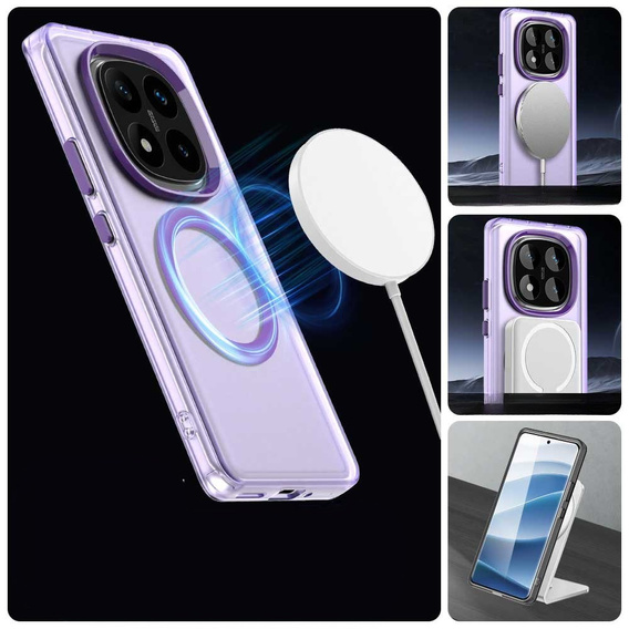 Tok a Xiaomi Redmi Note 14 Pro 5G / Poco X7 5G, Fusion Hybrid, MagSafe-hoz, lila