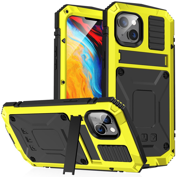 Páncélozott tok a iPhone 14, R-JUST, sárga