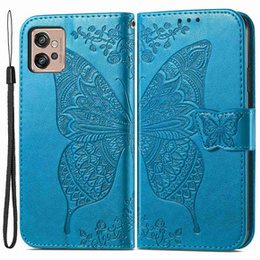 Pattintható tok a Motorola Moto G32, Butterfly, kék