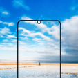 Amorus Full Glue edzett üveg Samsung Galaxy A25 5G, fekete kerethez