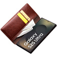 Flip tok Samsung Galaxy S25 Ultra, QIALINO Leather Wallet, sötétbarna