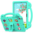 Gyermek tok Lenovo M10 X306 2 Gen / M10 Plus TB-X606 10.3 / Samsung Tab A 10.1 T510/515 / K10 X6C6, Cute Patterns, állvánnyal, zöld
