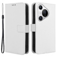 Pattintható tok a Huawei Pura 70, Wallet Smart Magnet, fehér