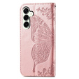 Pattintható tok a Samsung Galaxy S25 FE, Butterfly, rózsaszín rose gold
