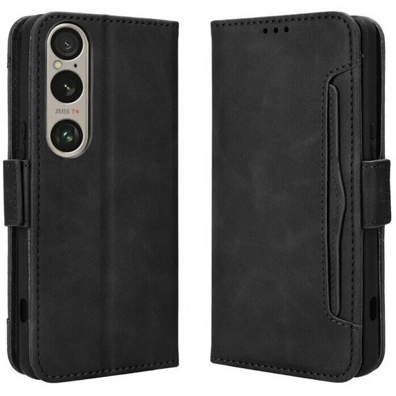 Pattintható tok a Sony Xperia 1 VI, Card Slot, fekete