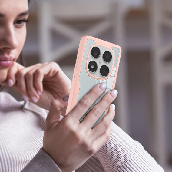 Tok Xiaomi Redmi Note 14 Pro 5G készülékhez, Shockproof, fóliával, rózsaszín