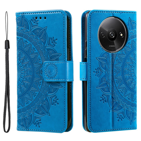 Pattintható tok a Xiaomi Redmi A3, Mandala, kék