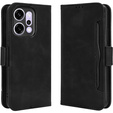 Flap tok Oppo Reno 14, kártya slot, pénztárca, fekete