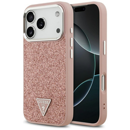 GUESS Glitter Triangle Logo MagSafe tok iPhone 17 Pro Max készülékhez